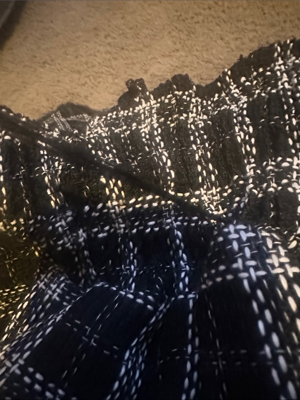 Black Plaid Ruffle Mini Skirt - Picture 3 of 4